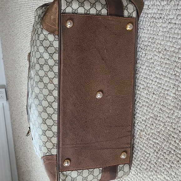 GUCCI suitcase oversized large travel satchel vintage, GG logo RARE original key - Picture 5 of 14